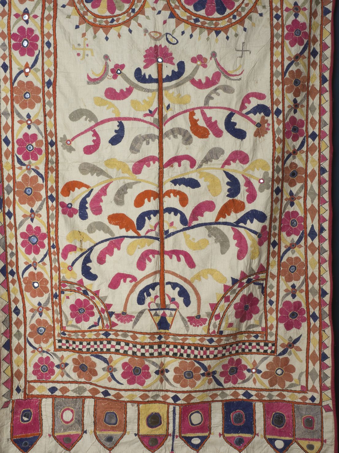 Embroidered Quilt Cover, Gujurat Early To Mid 20th Century photo for sale