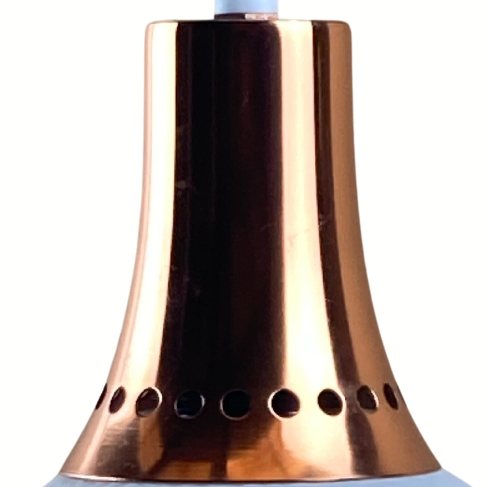Lighting Vintage Space Age Copper And Opaline Hanging Lamp photo