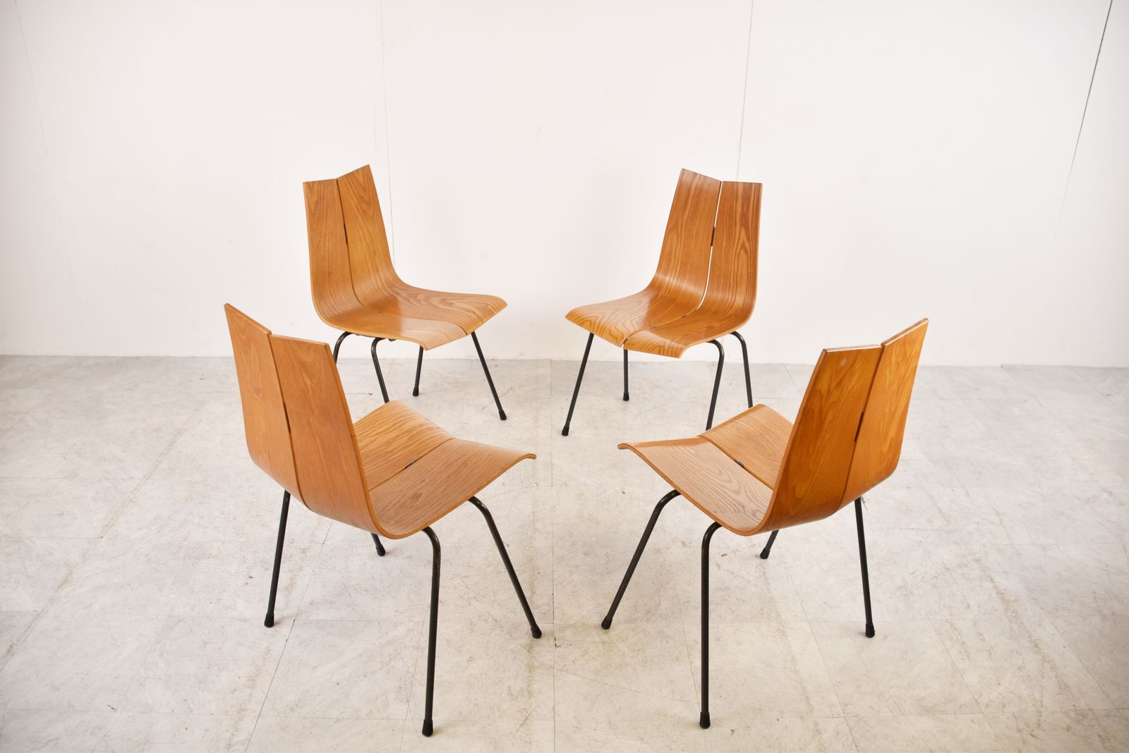 Model Ga Chairs By Hans Bellmann For Horgen Glarus, Set Of 4