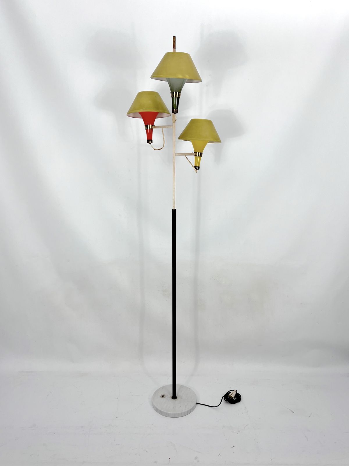 Mid Century Modern Three Arms Floor Lamp By Stilux Milano. Italy 1950s photo vinterior