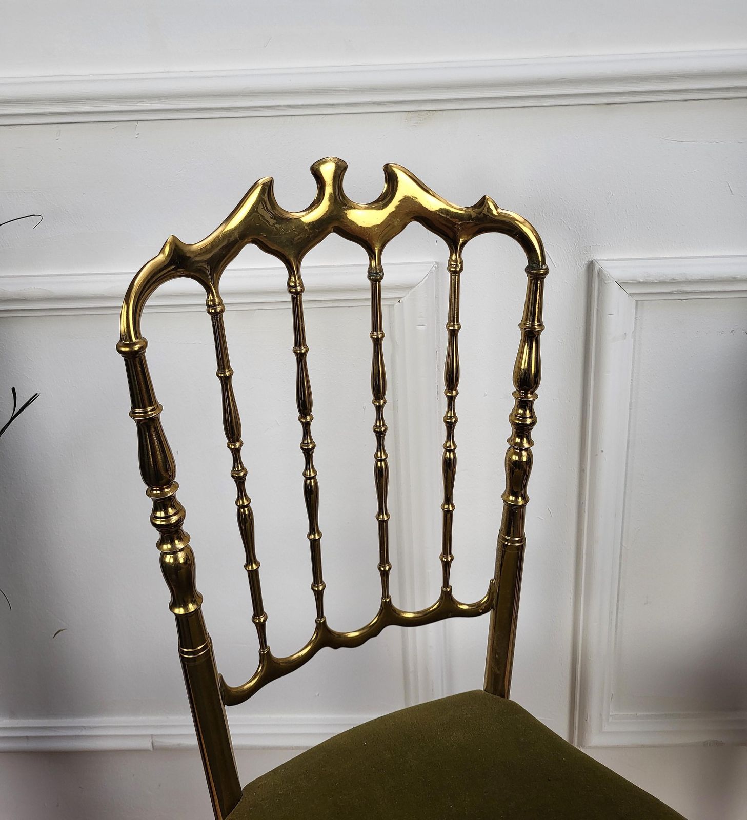 1970s Italian Gilt Brass Chiavari Chair photo buy