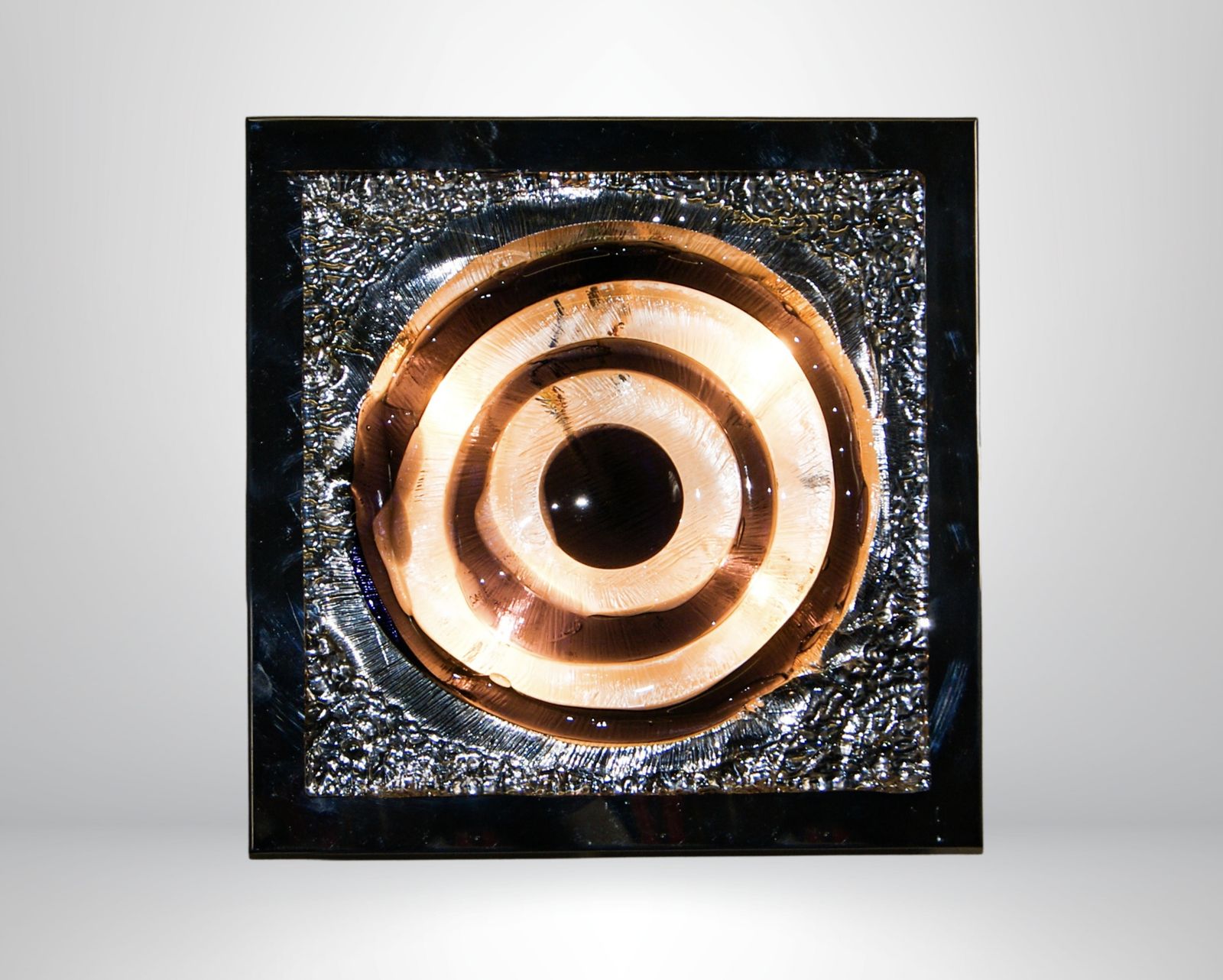 1960s Murano Glass Illuminated Wall Sculpture By Angelo Brotto For Esperia Luci