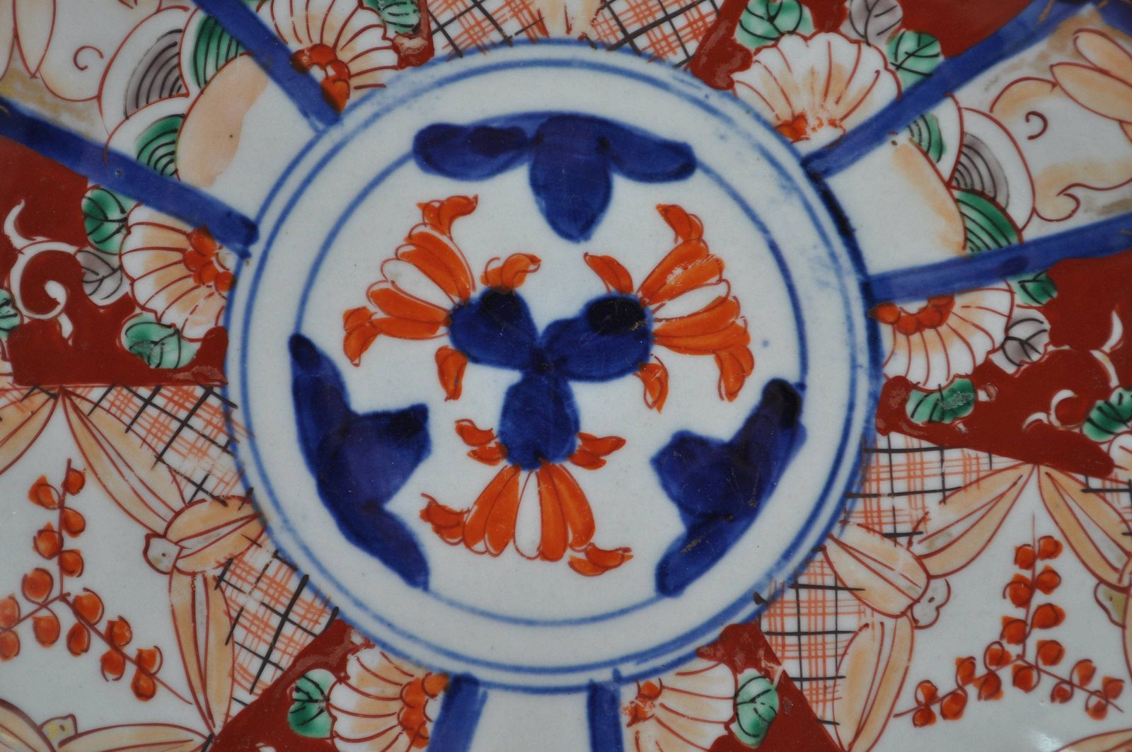 photo for sale Antique Imari Plate Pair | Meiji Period | Cobalt Blue Red Orange | Japanese Wall Plates | Chinoiserie Maximalist Decor | 19th Century