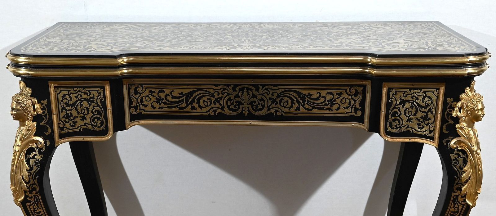 photo for sale Ceremonial Console Table In Blackened Pear Tree, Napoleon III Period   Mid 19th Century