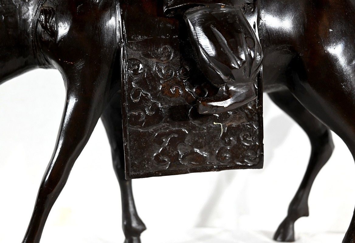 photo for sale “Le Cavalier” Bronze Set, China – Early 20th Century