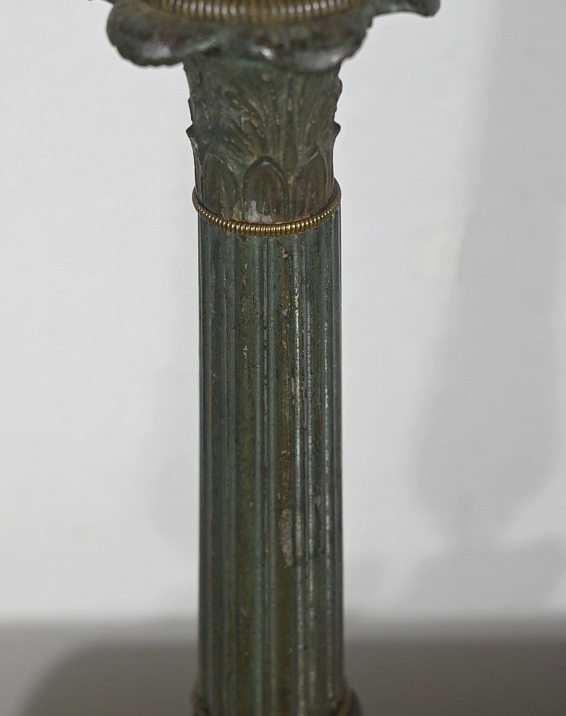 Pair Of Bronze Candlesticks, Restoration Period   Early 19th Century photo 1695.38