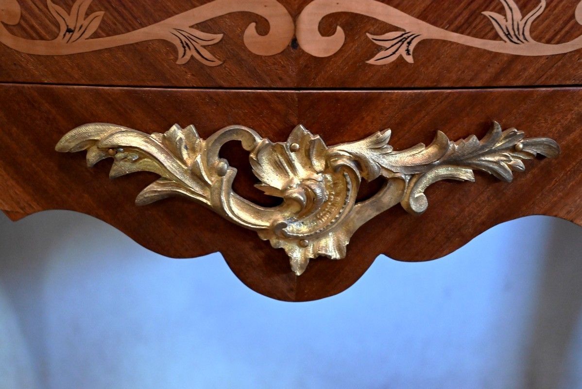 Furniture Commode Sauteuse En Acajou, Style Transition Louis XIV / Louis XV –Début Xxe photo