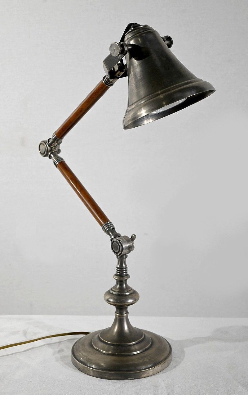 Articulated Arm Lamp In Metal And Wood, 1920s