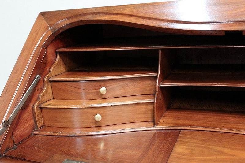 Furniture Shipowner's Desk In Mahogany, Nantes Region, Louis XV Period   18th Century photo