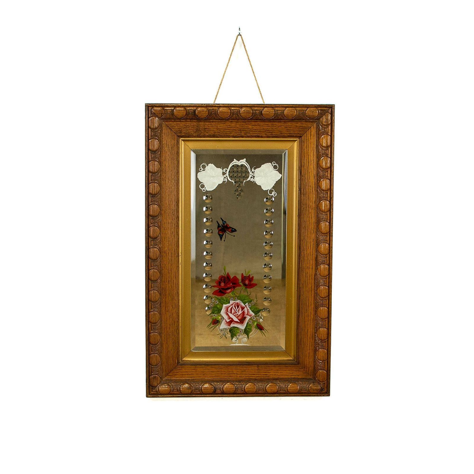 Pair Of Edwardian Antique Painted Mirrors Or Gypsy Style Mirrors