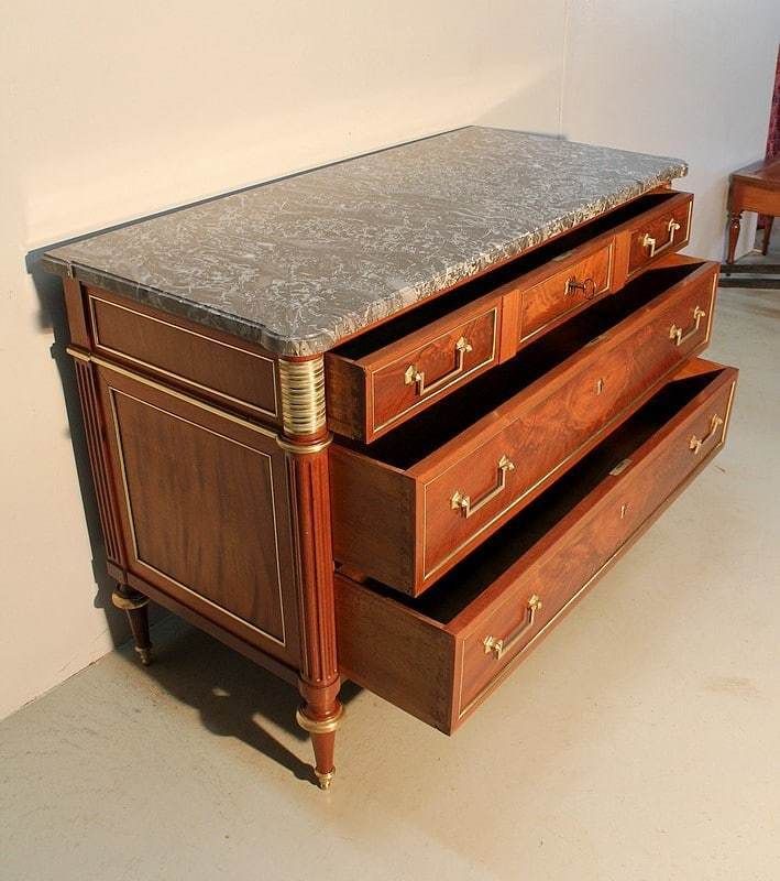 photo furniture Mahogany Chest Of Drawers, Louis XVI Period, 18th Century