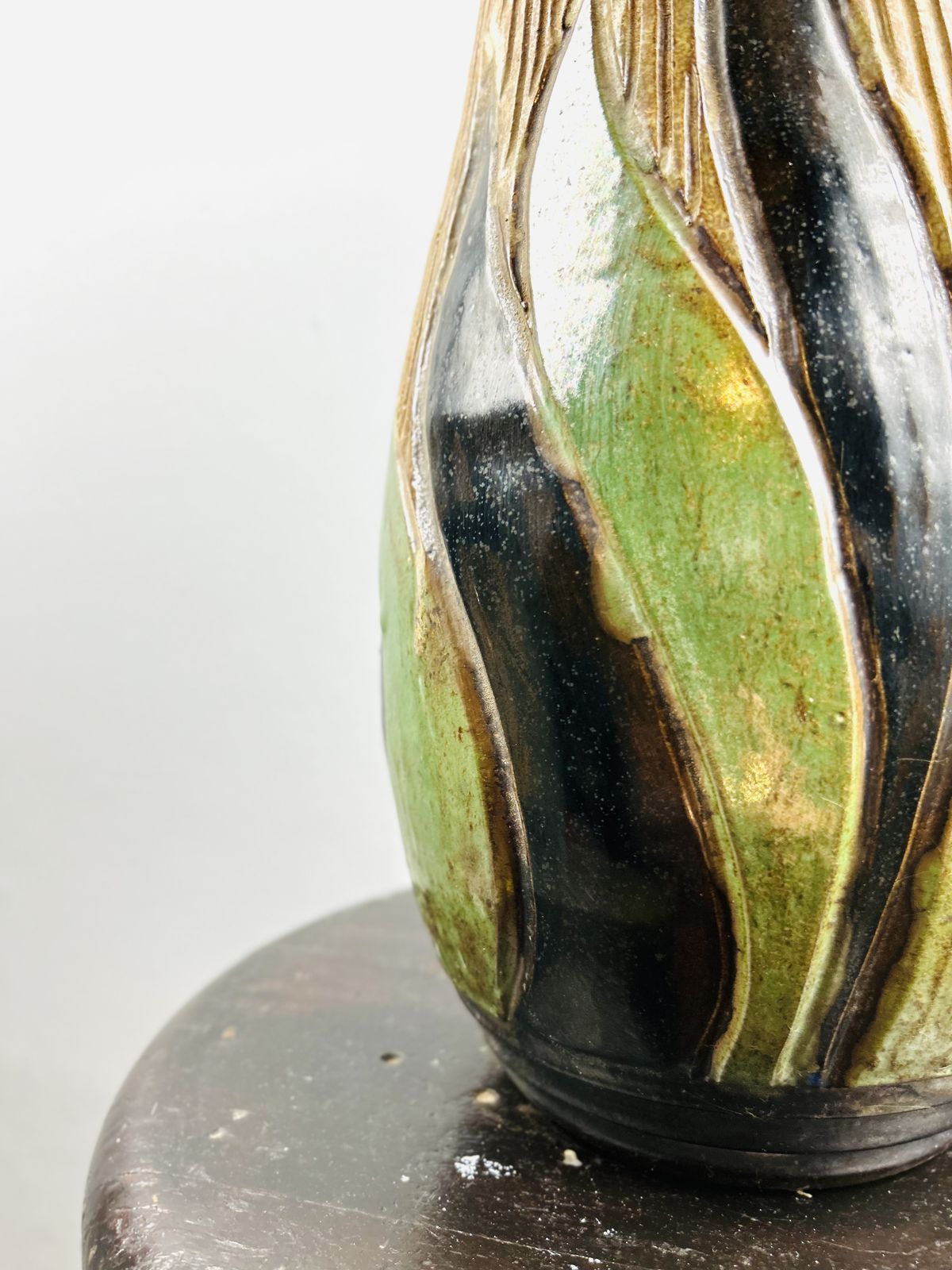 photo vinterior A Roger Guerin Art Deco Stoneware Vase,  Belgium Circa 1928