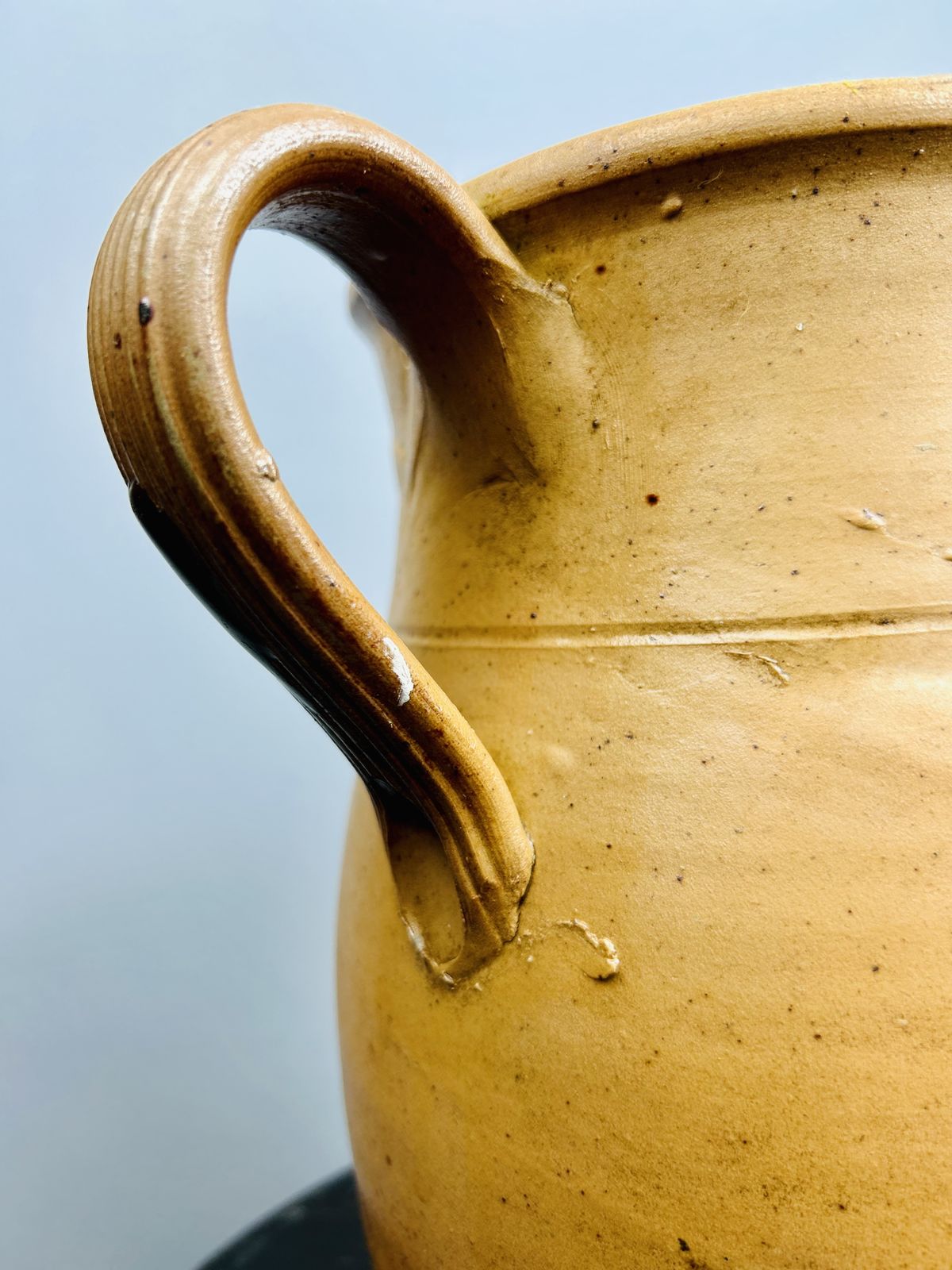Antique French 19th Century Glazed Jug/ Vase/ Confit Pot. photo vintage