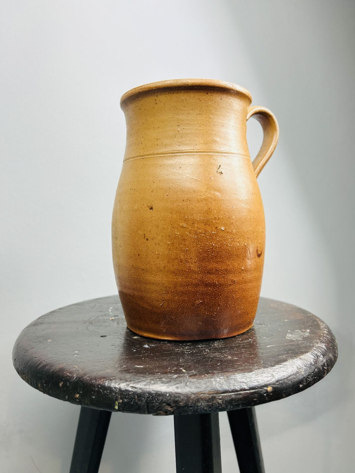 photo buy Antique French 19th Century Glazed Jug/ Vase/ Confit Pot.