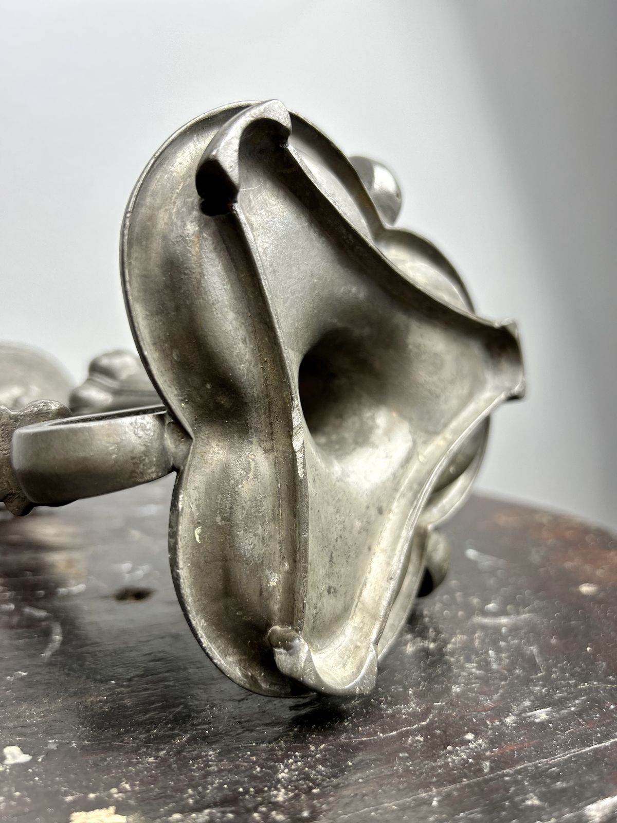 photo for sale Antique Art Nouveau Orivit Pewter Candlestick, Germany Circa 1894