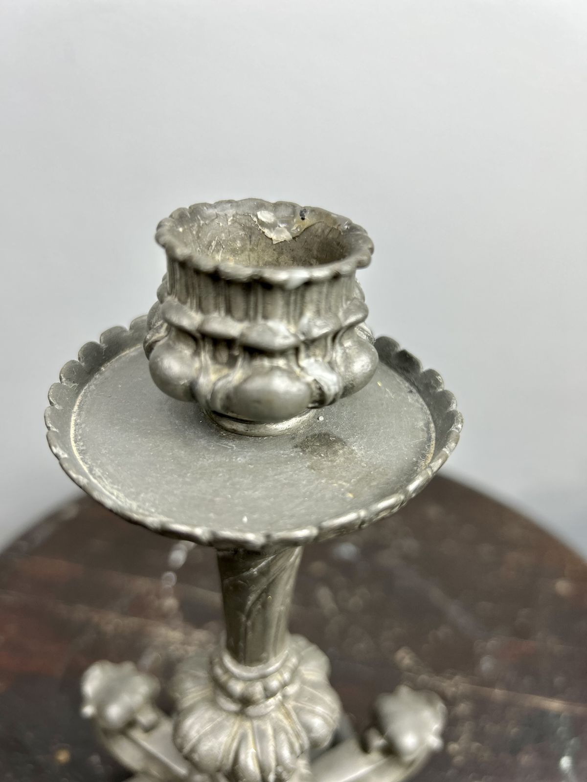 Home Decor Antique Art Nouveau Orivit Pewter Candlestick, Germany Circa 1894 photo