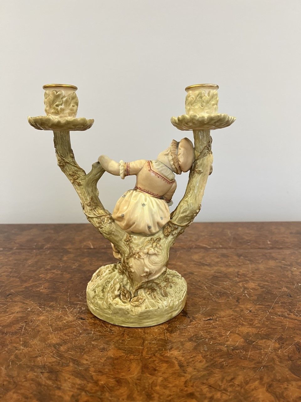 Quality Pair Of Antique Royal Worcester Hadley Candlesticks photo furniture