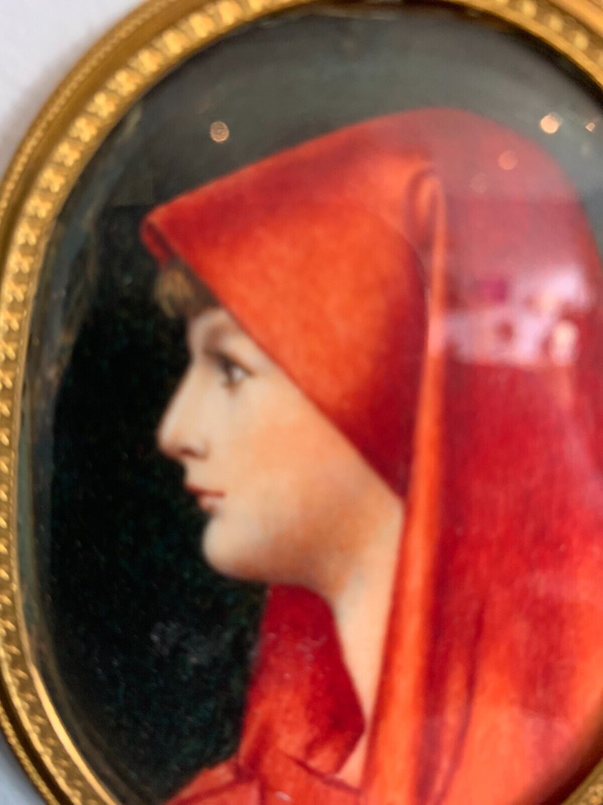Miniature Portrait Of A Young 20th Century Woman photo Art