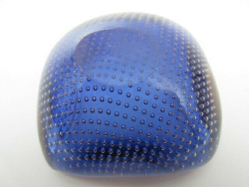 Galliano Ferro Murano Sommerso Blue And Amber Art Glass Bullicante Bowl 60s Rare photo Home Decor