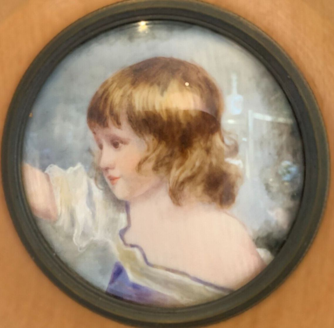 Miniature Portrait Of A Young 20th Century Woman photo for sale