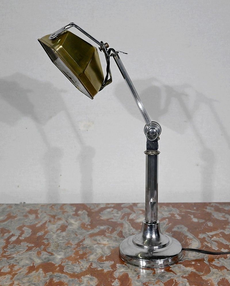 photo vintage Metal Desk Lamp, After The Pirouett' Model, Art Deco, 1930
