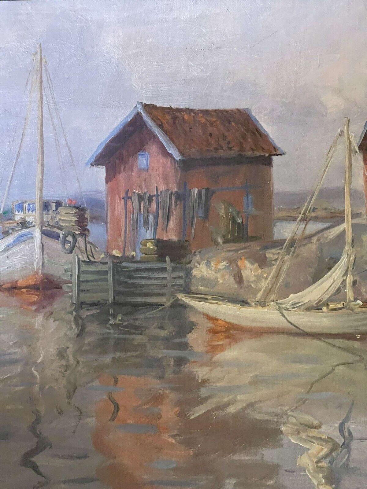 Herring Boats At Sea Scandanavian School photo furniture