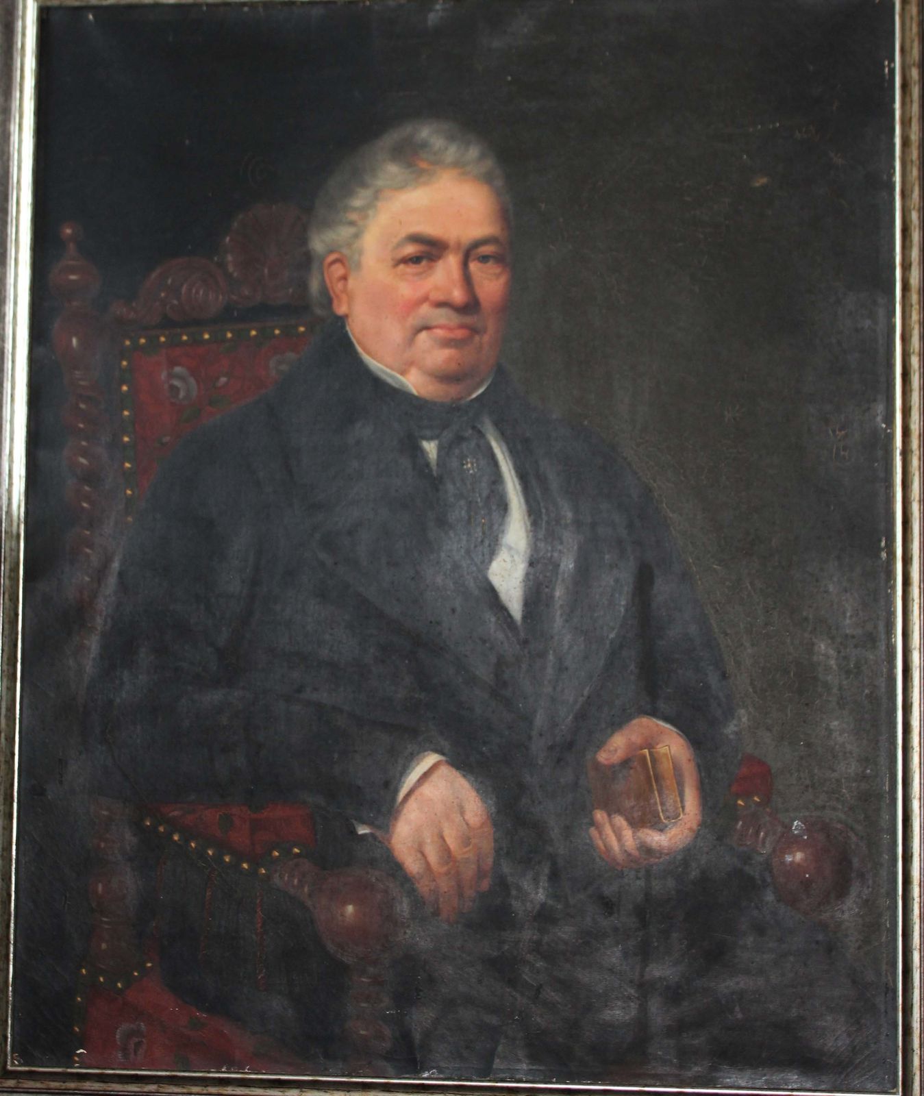 Art Antique French Portrait Of  A Bordeaux Dignitary photo
