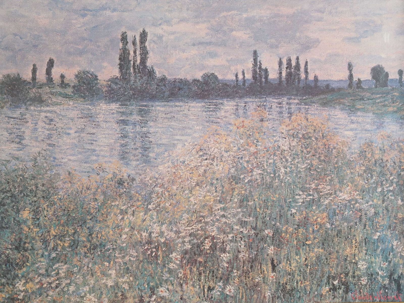 Painting „The Blue Meadow”, Copy, Claude Monet photo Art