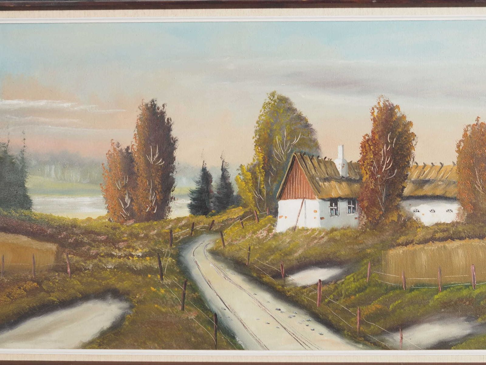 Schilderij „The Farmhouse On The Side", Scandinavian Design, Jaren 1970 photo Kunst
