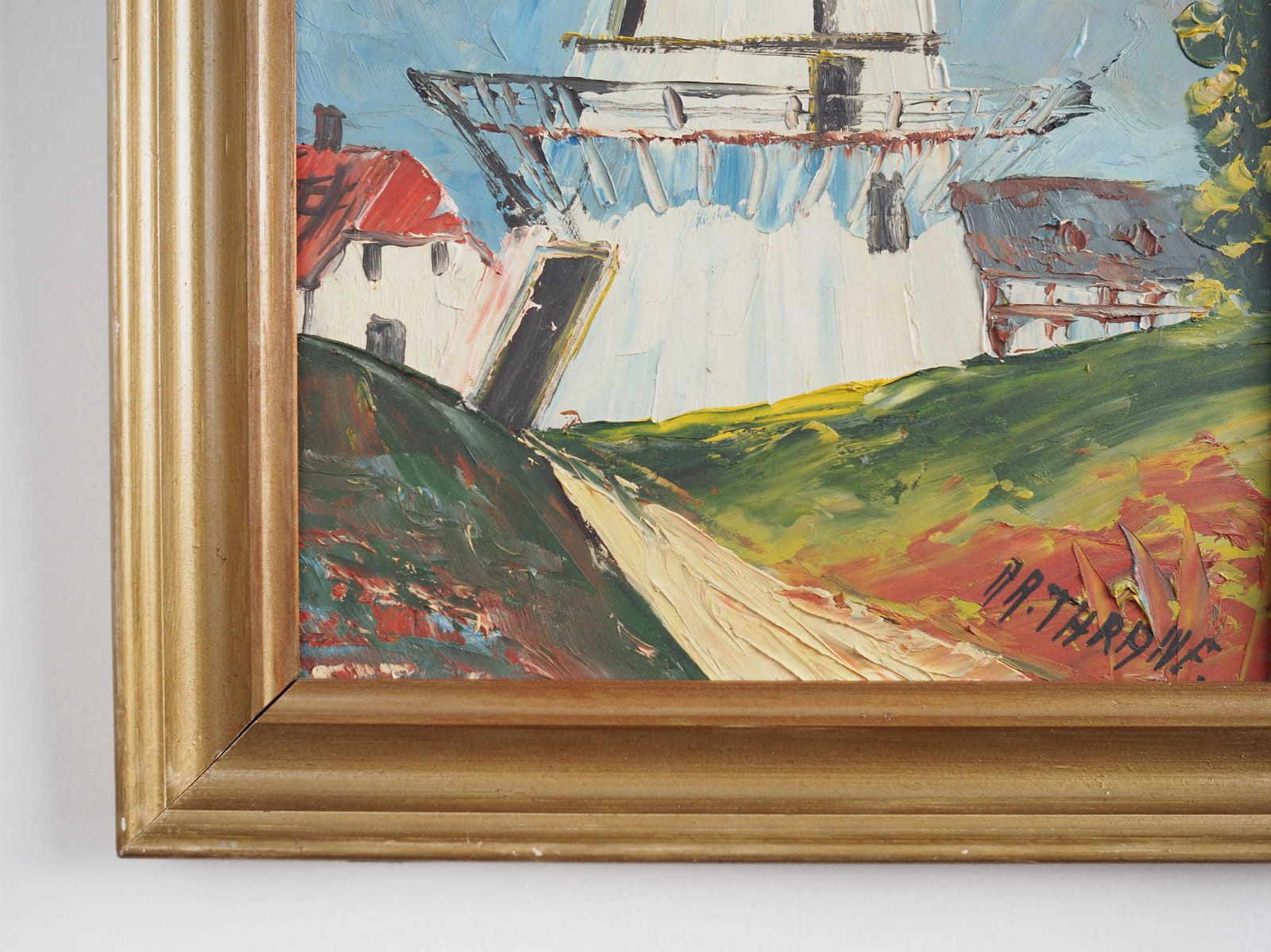 Schilderij „The Colourful Windmill", Scandinavisch Design, 20e Eeuw, Van Aage Verner Thrane photo Kunst