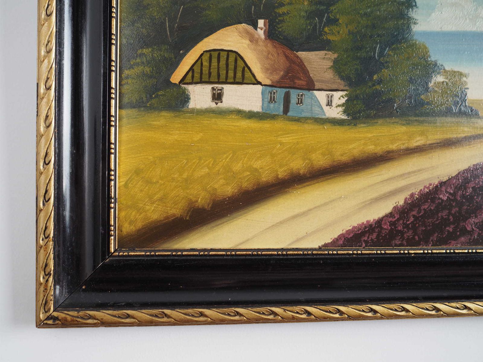 Schilderij „The Hut By The Sea", Scandinavisch Design, Jaren 1970 photo 439.0