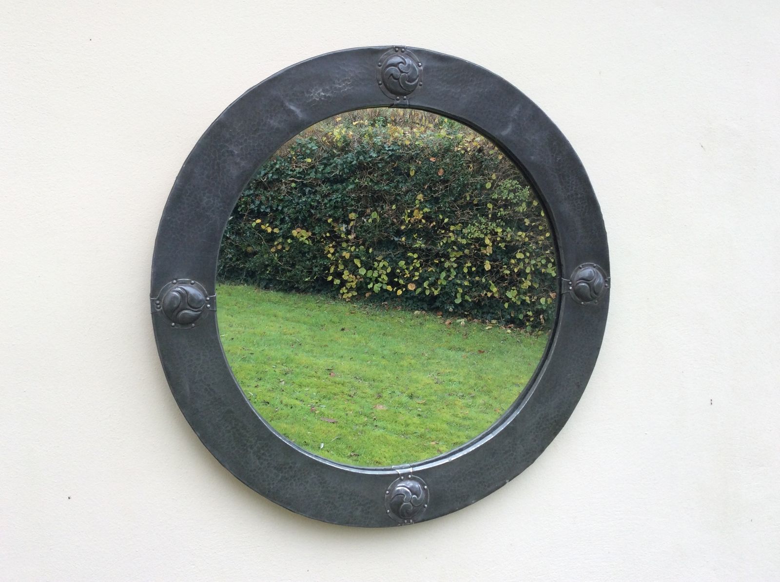 Liberty Of London Arts & Crafts Pewter Mirror C1900