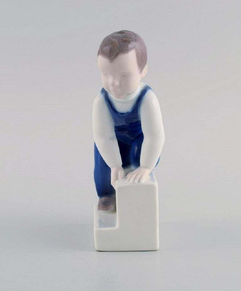 Claire Weiss For Bing & Grøndahl. Porcelain Figure. Boy. 1970s