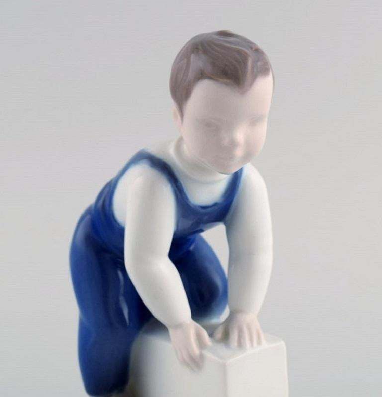 Claire Weiss For Bing & Grøndahl. Porcelain Figure. Boy. 1970s photo Home Decor