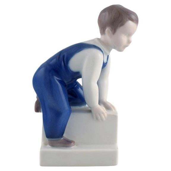 Claire Weiss For Bing & Grøndahl. Porcelain Figure. Boy. 1970s photo vinterior