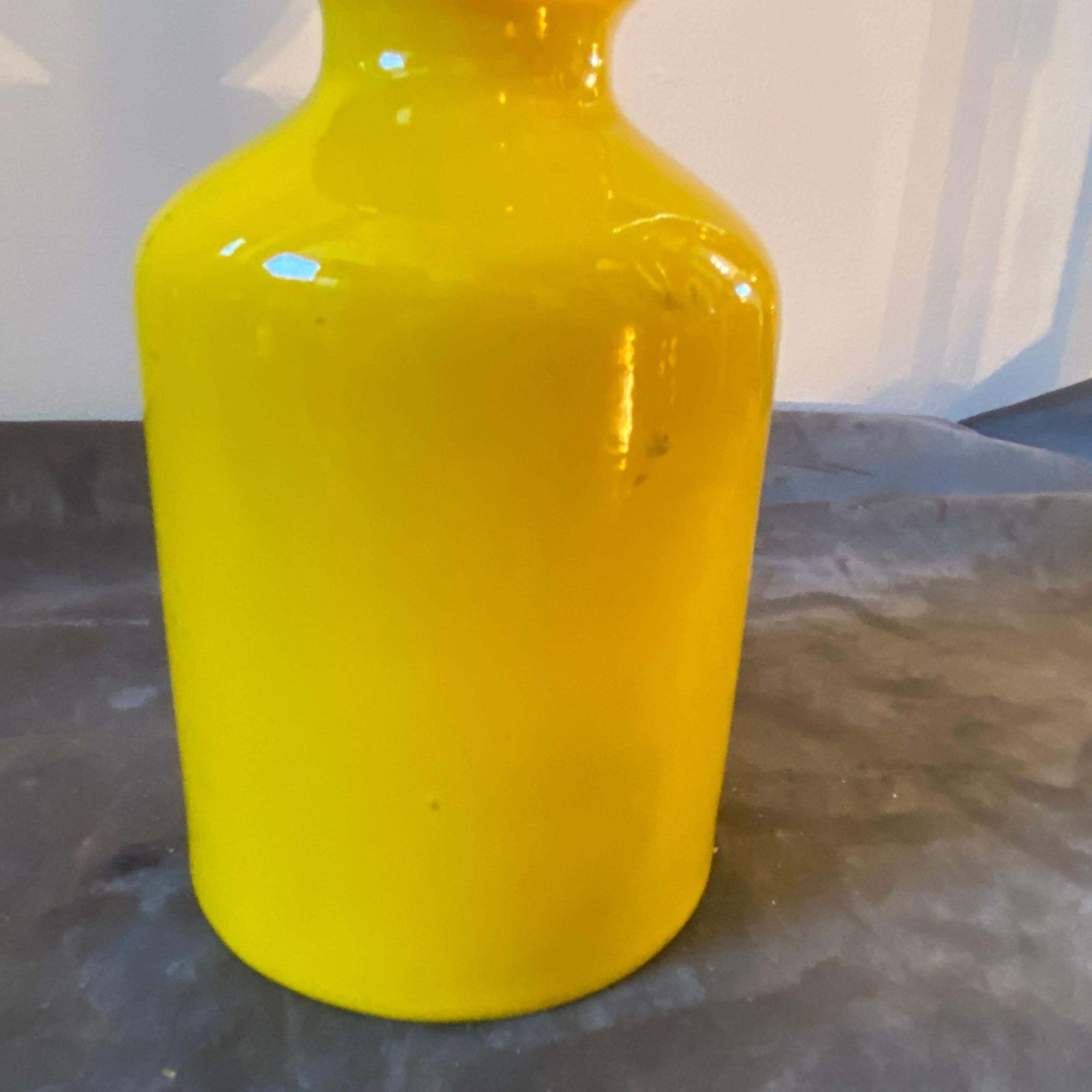 1970s Space Age Yellow Vetrochina Italian Candle Holder By Gabbianelli photo buy