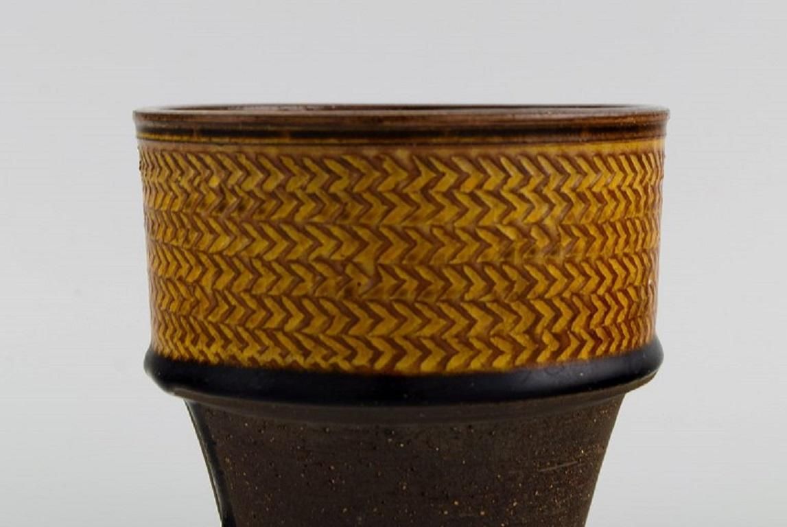 Nils Kähler For Kähler, Vase In Partially Glazed Stoneware photo Home Decor