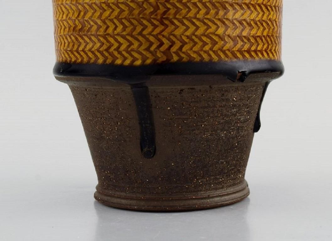 Nils Kähler For Kähler, Vase In Partially Glazed Stoneware photo 165.0