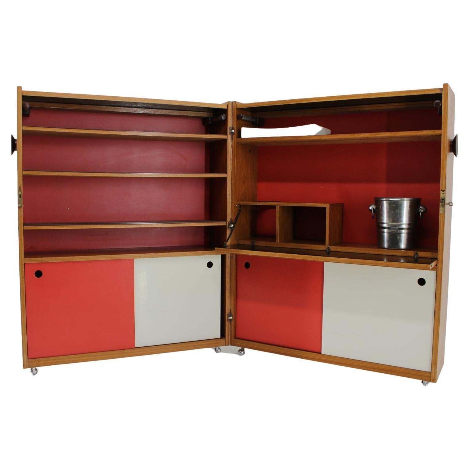 1960s Johannes Andersen Rare Teak Folding Bar Cabinet ,Denmark