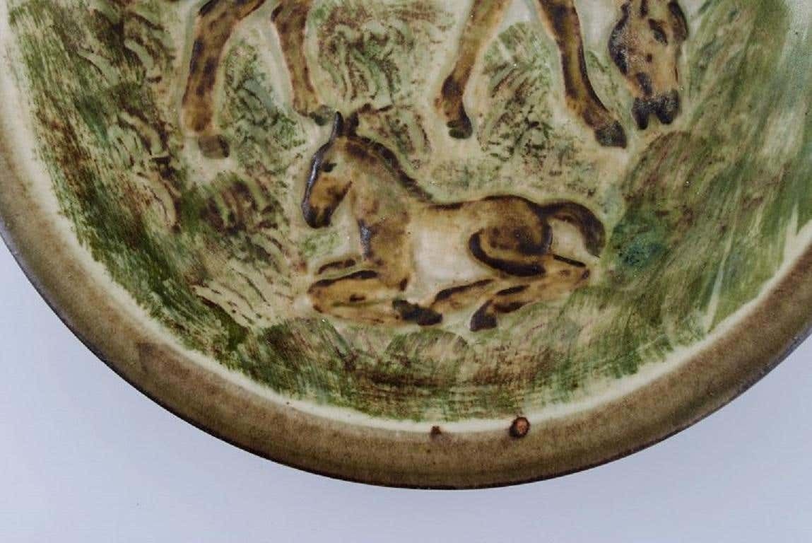 Knud Kyhn For Royal Copenhagen, Bowl / Dish In Ceramics, Mare And Foal photo for sale