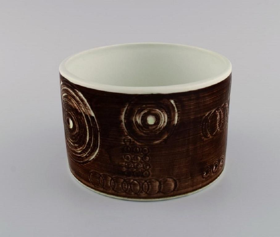 Olle Alberius For Rörstrand, Sarek Flower Pot In Hand Painted, Glazed Ceramics photo 165.0