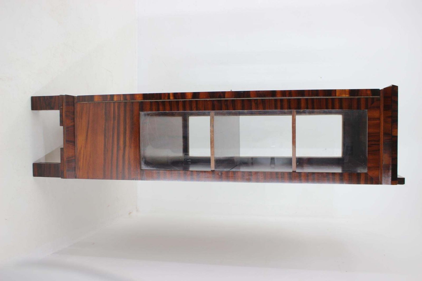 1930s Art Deco Palisander And Glass Cabinet , Czechoslovakia photo Furniture