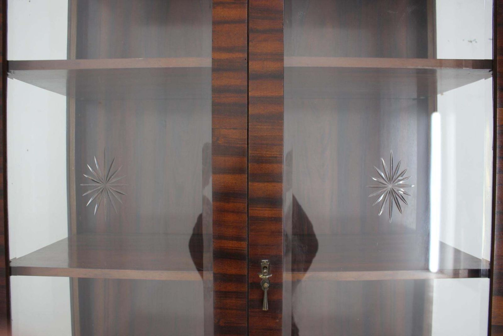 2414.0 1930s Art Deco Palisander And Glass Cabinet , Czechoslovakia photo