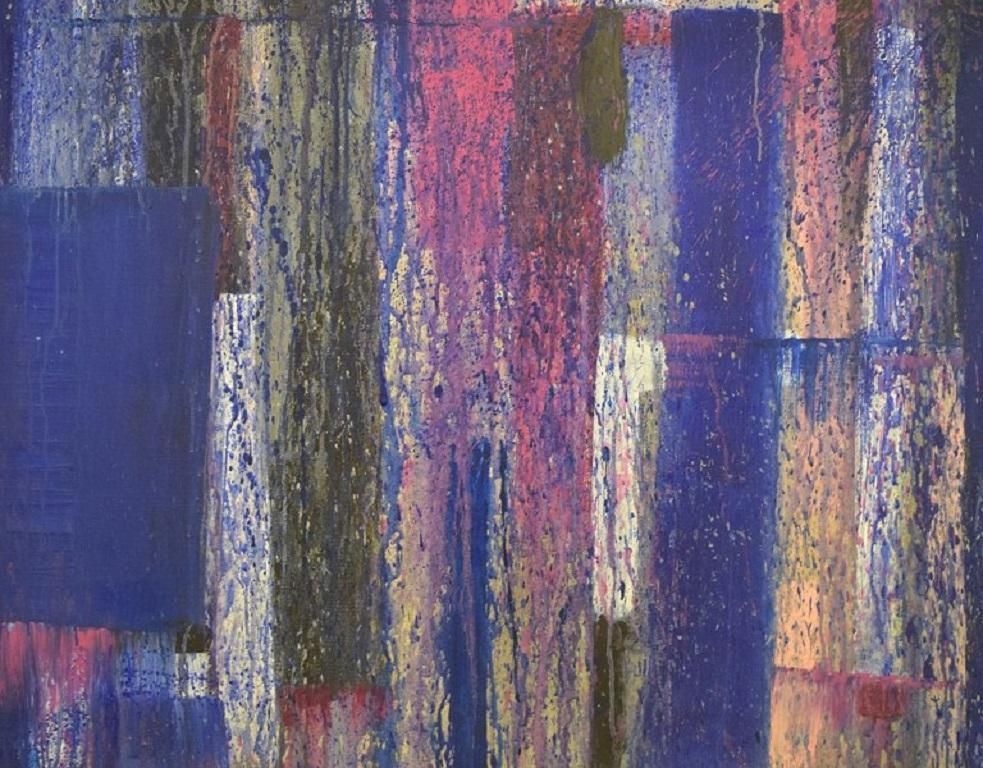 Bo Krank, Listed Danish Artist, Oil On Canvas, Abstract Composition photo buy