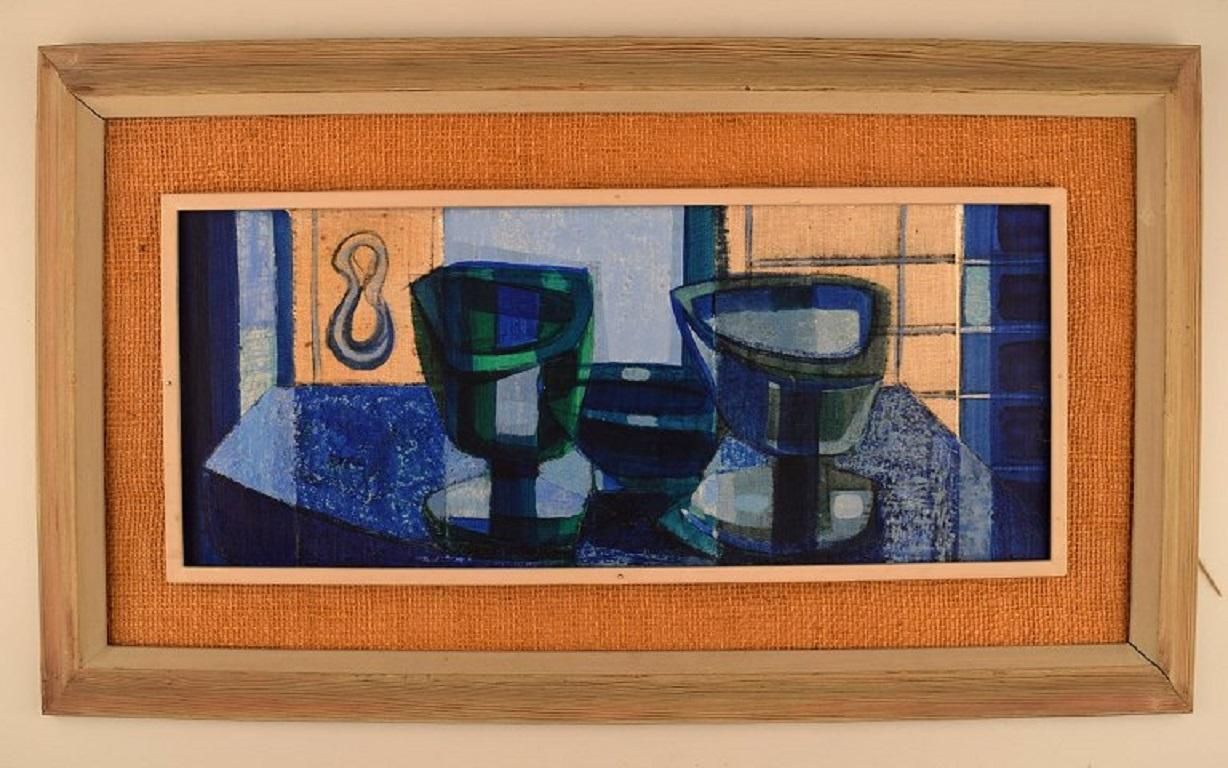 Unknown Artist, Oil On Board, Modernist Still Life, The 1960s photo furniture
