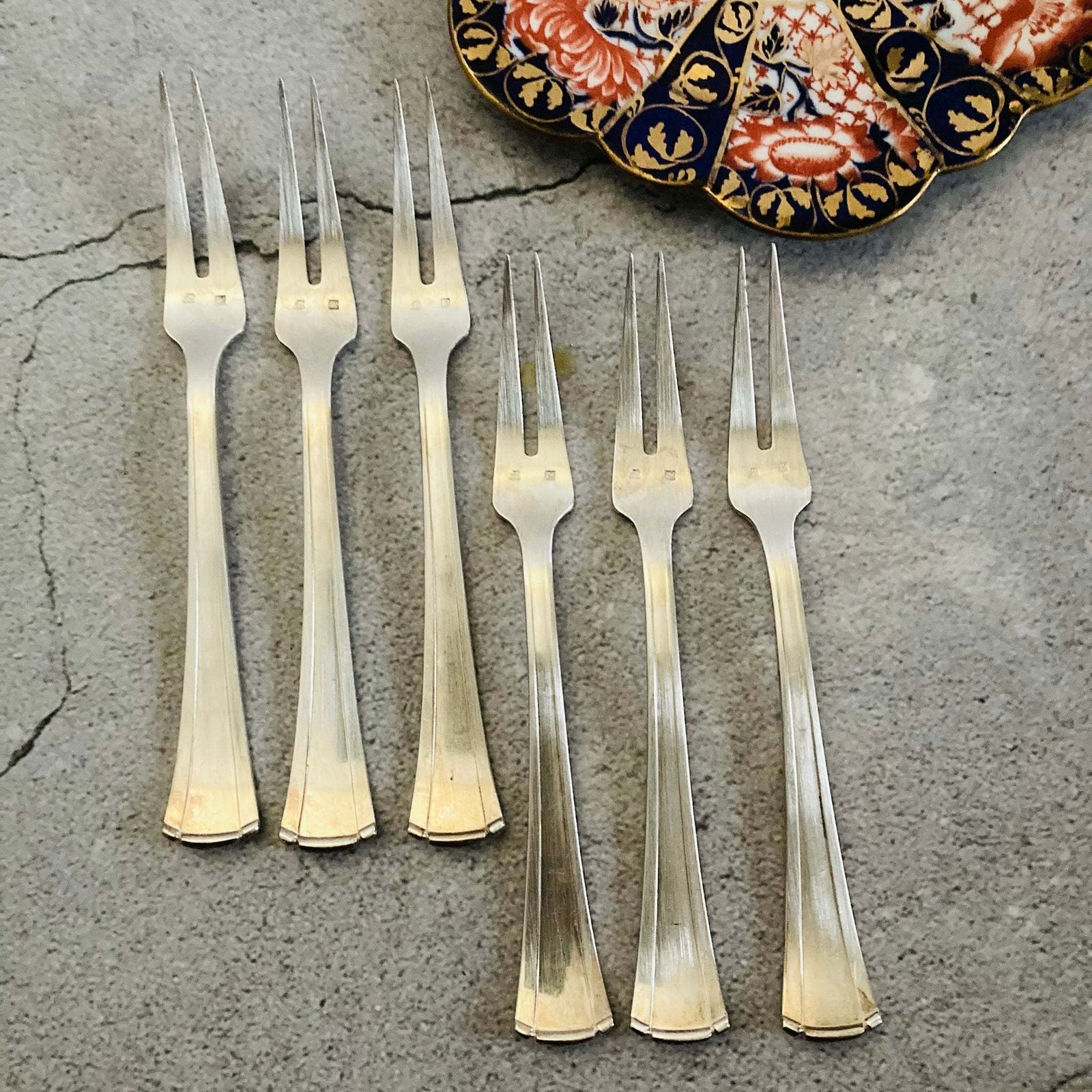 Antique Silver Escargot Fork  |  Fruit Dessert Fork photo for sale