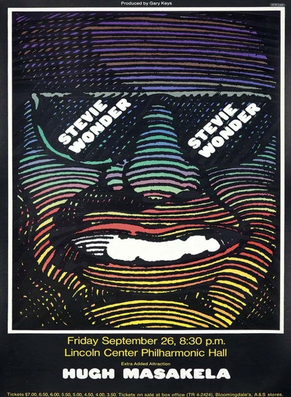 Stevie Wonder   Lincoln Center Original Vintage Poster