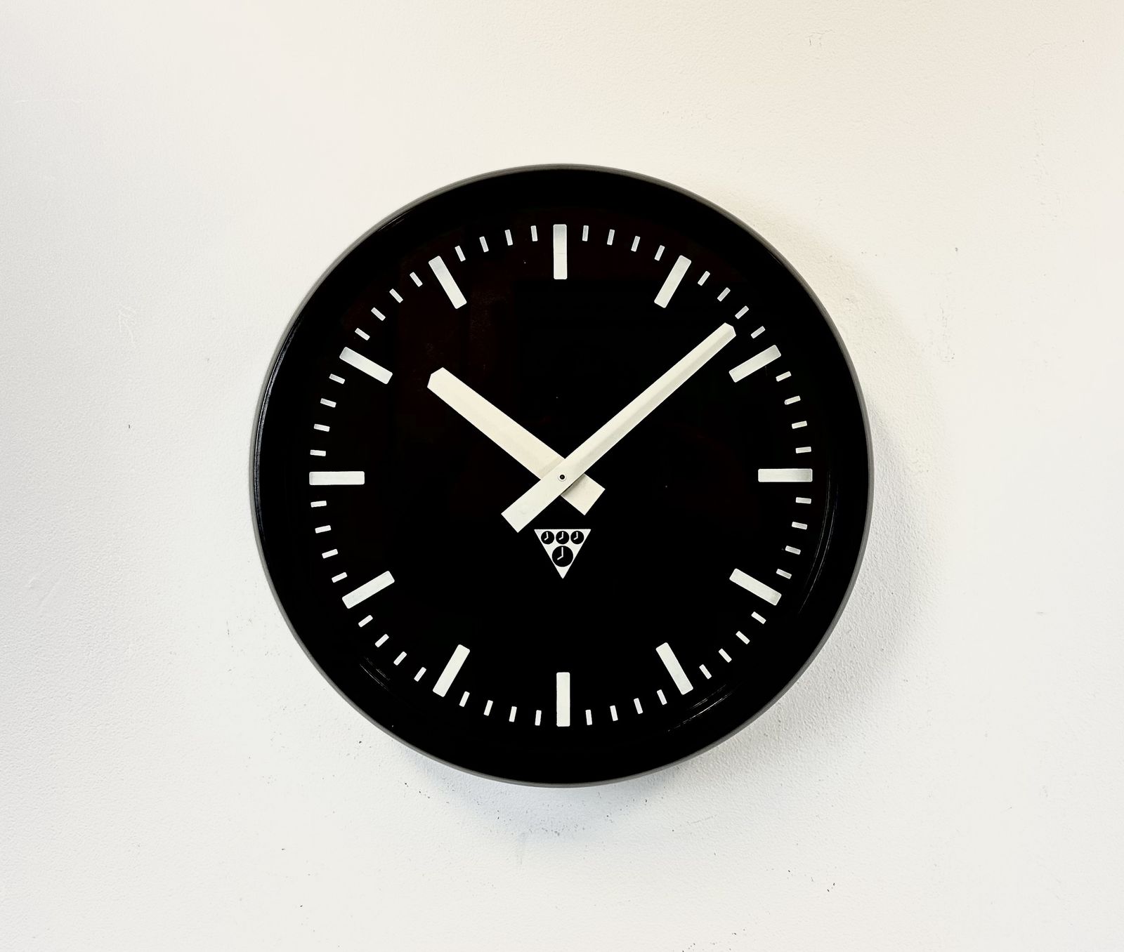 Industrial Bakelite Factory Wall Clock From Pragotron, 1970s, 2x photo furniture