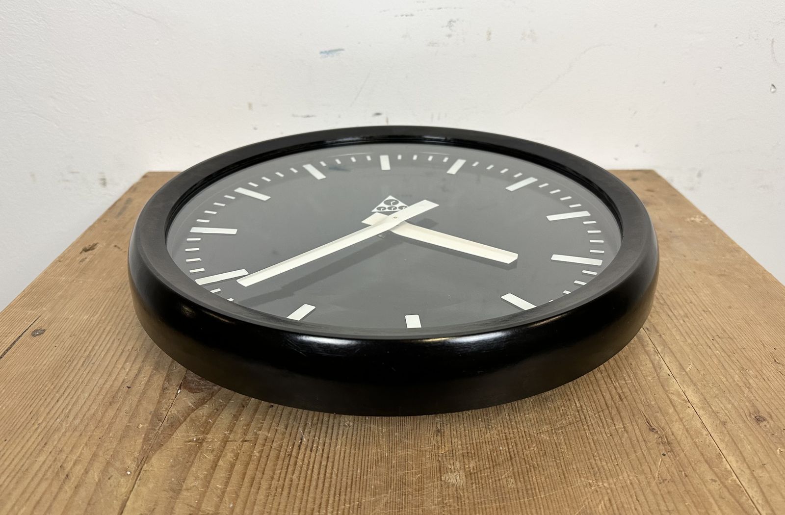photo for sale Industrial Bakelite Factory Wall Clock From Pragotron, 1970s, 2x
