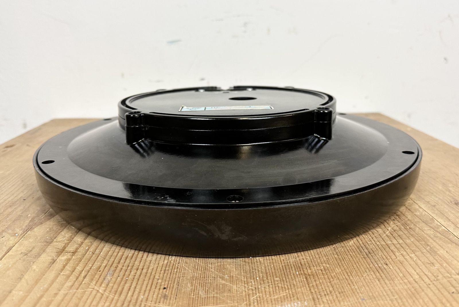 photo vinterior Industrial Bakelite Factory Wall Clock From Pragotron, 1970s, 2x